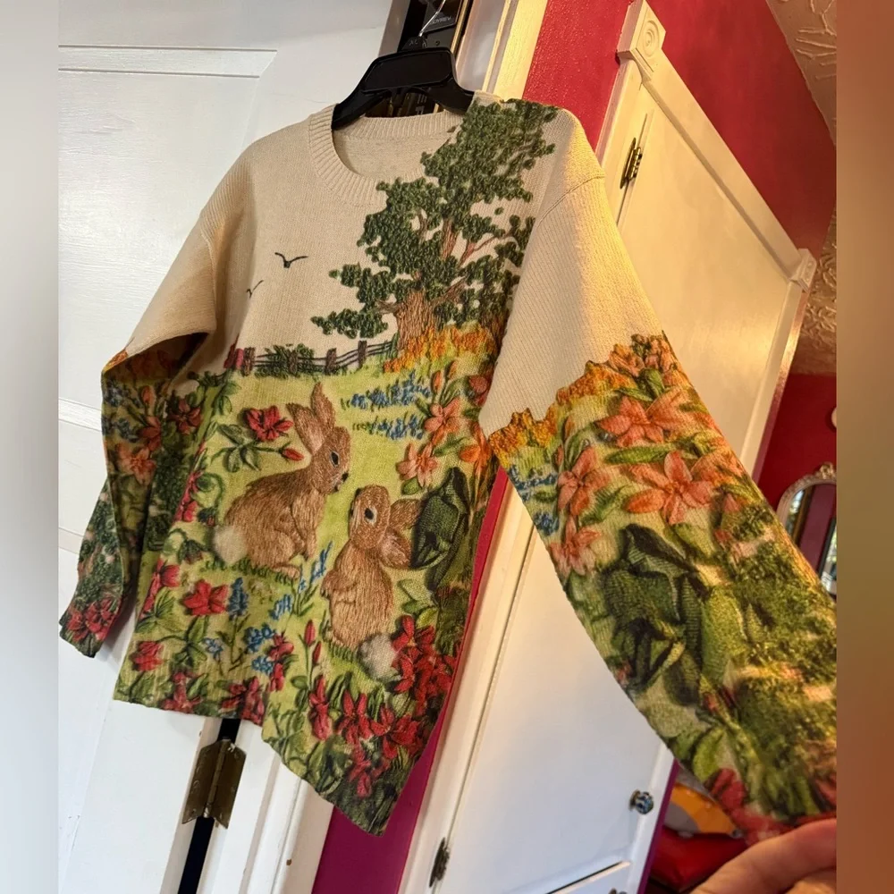 Floral Bunny Sweater - Picture 3 of 4